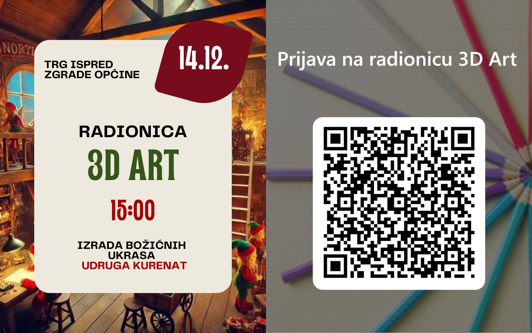 Božićna 3D Art radionica