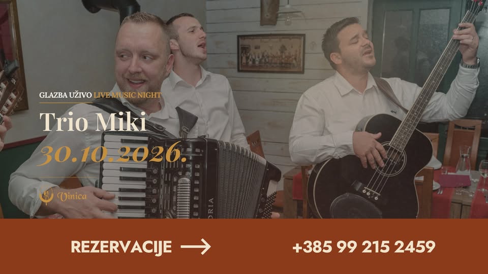 TRIO MIKI Live Music Night – Konoba Vinica Monkovic